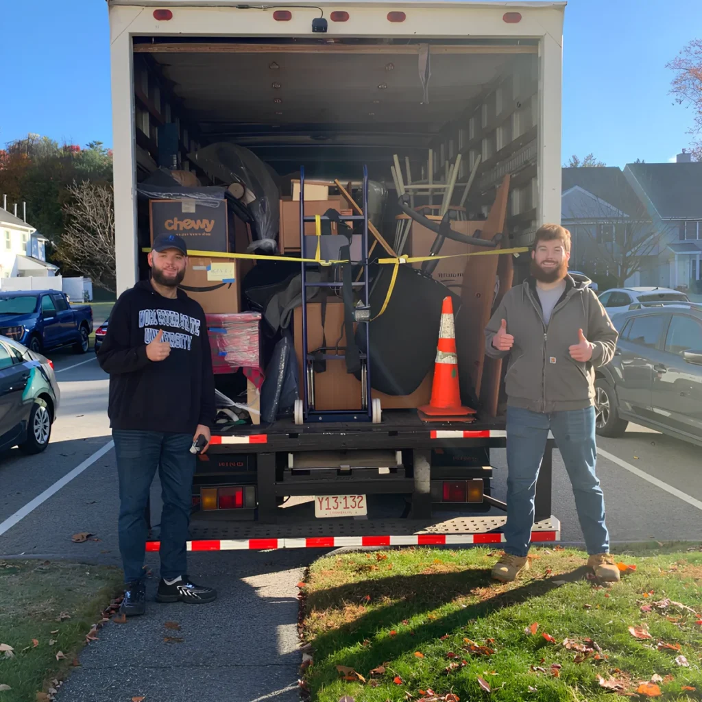 Image showing movers transporting furniture safely.