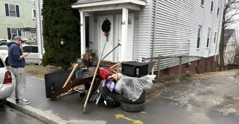 Image representing house clutter ready to be loaded onto a truck.