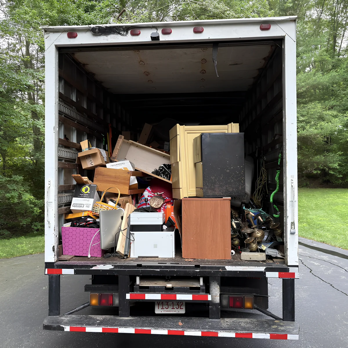 Image showing hauling and junk removal services,